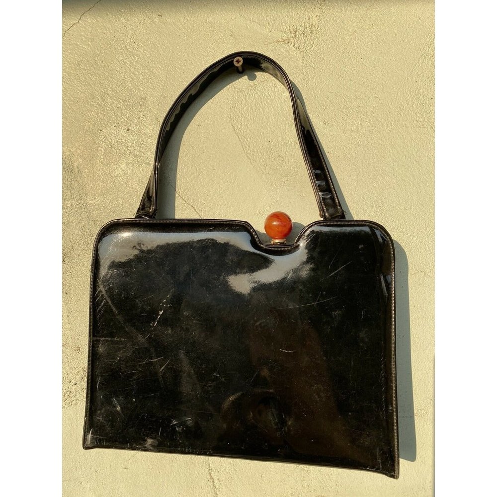 Vintage Original by CAPRICE Black Kelly Structured Purse